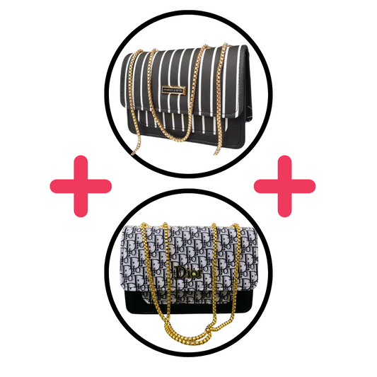 Charles and Keith - Diora Luxury Crossbody bag -  Duo Combo Deal